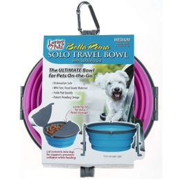 Loving Pets Bella Roma Pink Travel Bowl  - 1 count - Medium