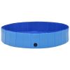 vidaXL Foldable Dog Swimming Pool Blue 63"x11.8" PVC