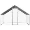 vidaXL Outdoor Chicken Cage 9'x6.6'x6.3' Galvanized Steel