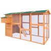 vidaXL Chicken Coop Wood 116"x64.2"x67"