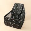 Pet Car Booster Seat Travel Carrier Cage; Breathable Folding Soft Washable Travel Bags For Small Pet