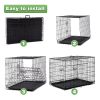 Double-Door Metal Dog Crate with Divider and Tray; X-Large; 48"L