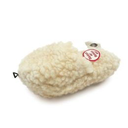 Spot Fleece Dog Toy Slipper Natural 8 in