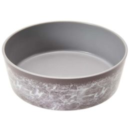 Spot Unbreak-A-Bowlz Marble Dog Bowl Grey Large 8 in