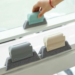 Removable window slot cleaning slot slot brushing slot slot brushing windowsill dead corner window cleaning slot brushing (colour: Turquoise with packaging)