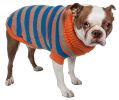 Heavy Cable Knit Striped Fashion Polo Dog Sweater