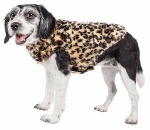 Pet Life Luxe 'Poocheetah' Ravishing Designer Spotted Cheetah Patterned Mink Fur Dog Coat Jacket (size: X-Small)