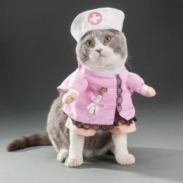 Party Clothes Funny Pet Costumes Halloween Costume Suit (Color: Nurse)