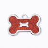 Metal Pet ID Tags With Pink Bone Shape For Dogs & Cats